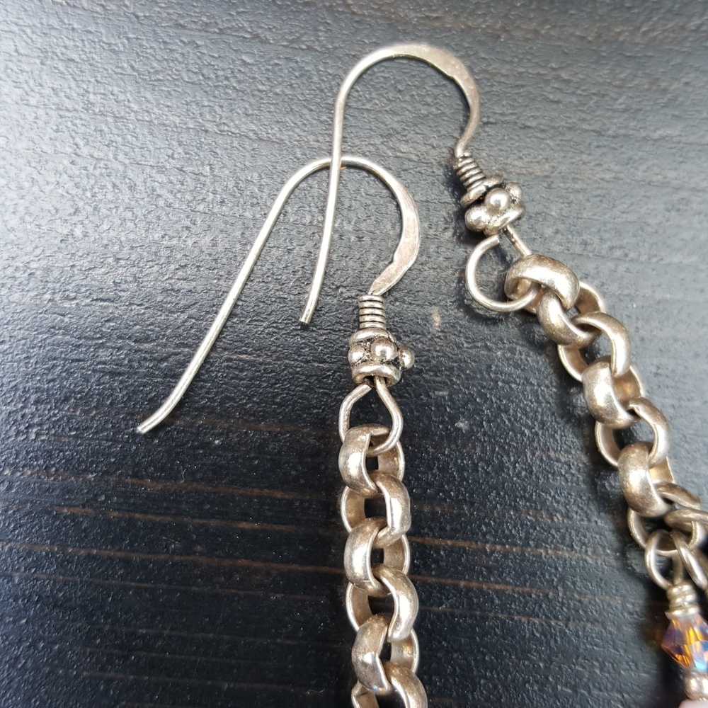 Flirty & Fun Sterling Silver Long Beaded Earrings - Picture 7 of 8